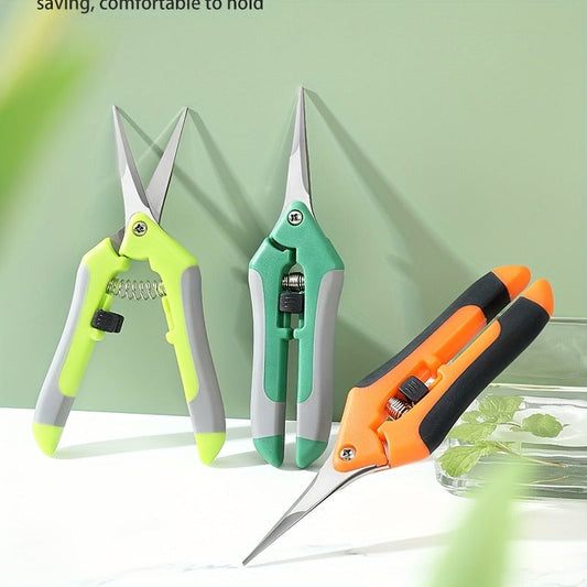 Pruning Shears 6-Piece Set | Heavy Duty Stainless Steel Garden Scissors Ergonomic Anti-Slip Handle | Fruit Picking Lawn Bonsai Branch Cutting Tool Gift