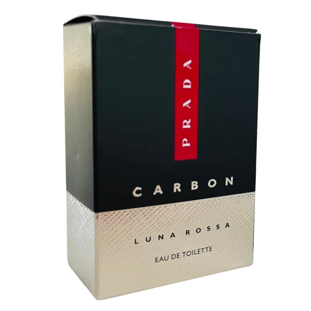 Eau de Toilette Prada Luna Rossa Carbon for Men 9ml Travel Spray in Black Portable Atomizer