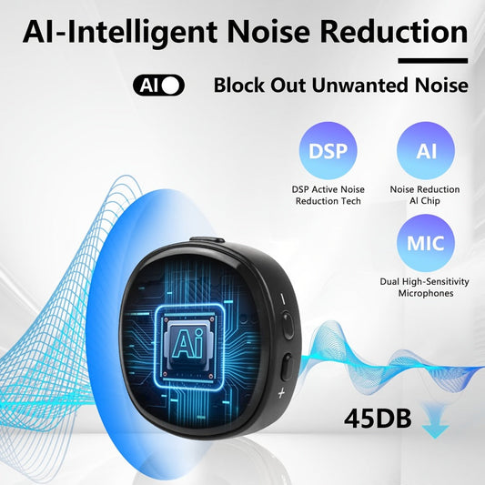 Voice Activated Recorder 64GB with AI Noise Reduction, Magnetic Digital Voice Recorder HD 3072kbps, 4000H Storage 100H Battery, Playback, 360° Mic, for Car Lectures Meetings Interviews
