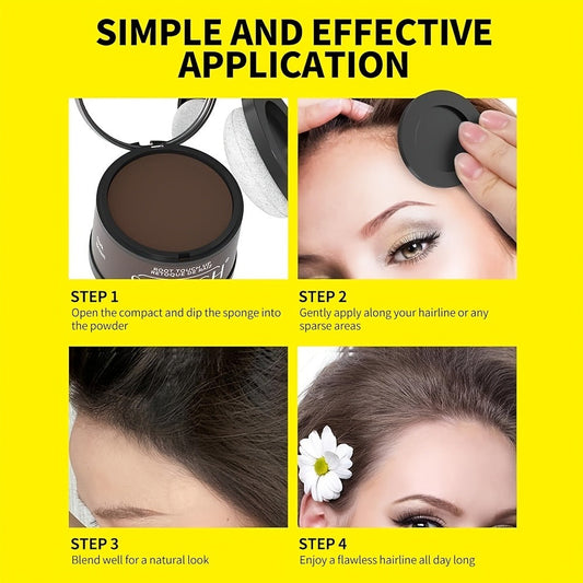 Hair Loss Cover Powder Hairline Concealer for Thinning Hair & Bald Spots — Volumizing Root Touch Up Scalp Powder, 13 Natural Shades with Precision Brush, All Hair Types Men & Women, 4g