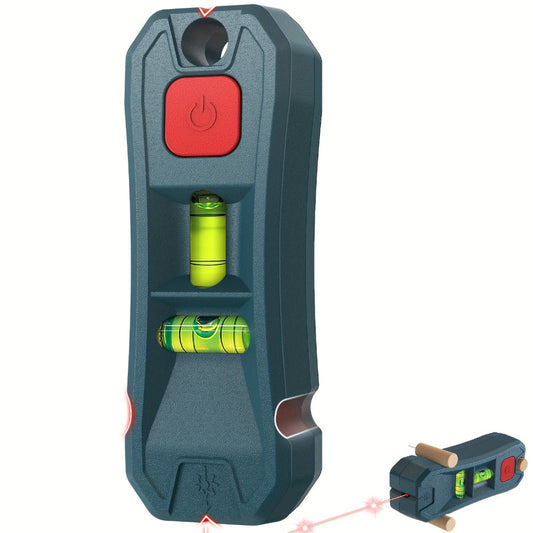 Magnetic Stud Finder with Laser Level – High Brightness Laser Marker, Horizontal & Vertical Bubble Level, Wall Detector for Drywall & Wood, Nail Locator for Hanging Pictures & Home Renovation