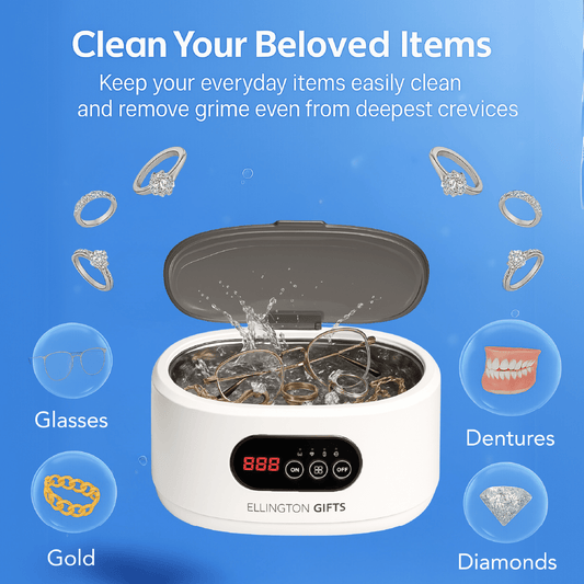 Ultrasonic Cleaner - Jewelry Machine 48000Hz Portable for Glasses Watches Dentures Rings - product detail view 2