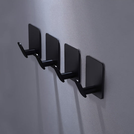 Adhesive Wall Hooks 8-Pack – Stainless Steel No-Drill Towel Hook for Bathroom Kitchen Bedroom Coat Hat Key Holder