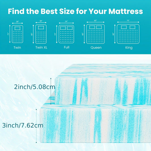 3-Inch Twin Mattress Topper with Memory Foam, Cooling Mattress Topper detail image