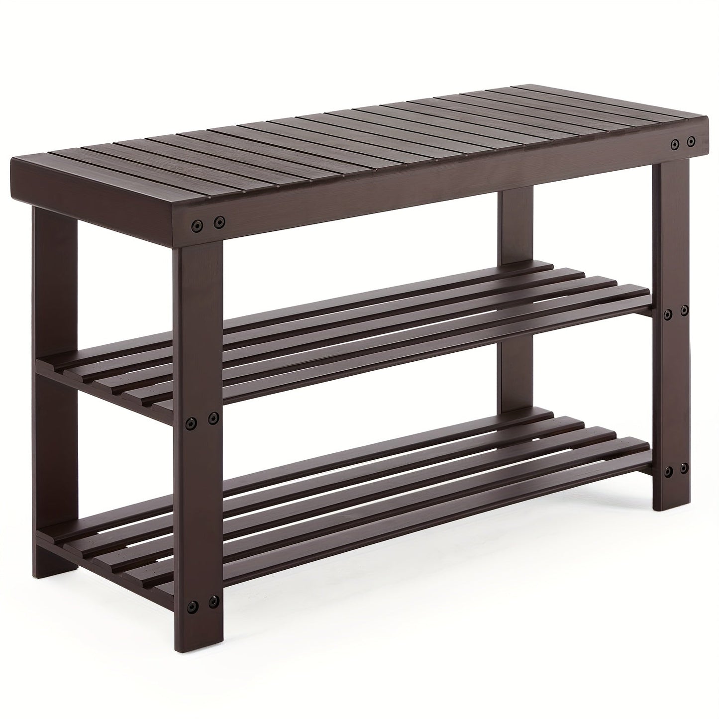 Shoe Rack shown in the Brown-27.6IN option