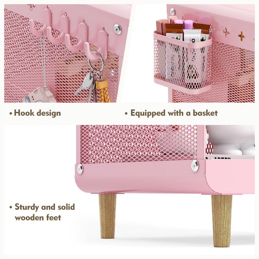 3-Tier Metal End Table, Living Room Accent Table for Bedroom detail image
