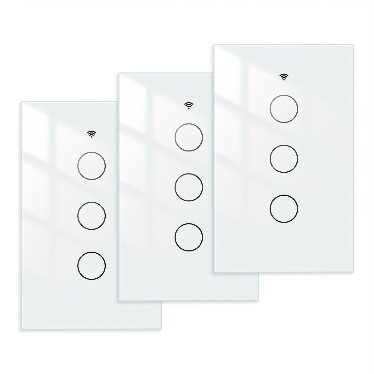 No Neutral Wire Smart Touch Wall Switch MOES WiFi 1/2/3 Gang Single Fire, Works with Alexa & Google Home