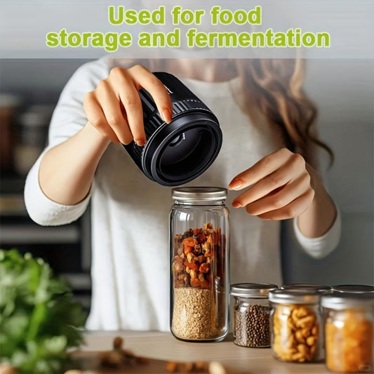 Electric Mason Jar Vacuum Sealer Kit with Sealing Lids Wide Mouth Regular Mouth Compatible Automatic Food Preservation Vacuum Sealing System