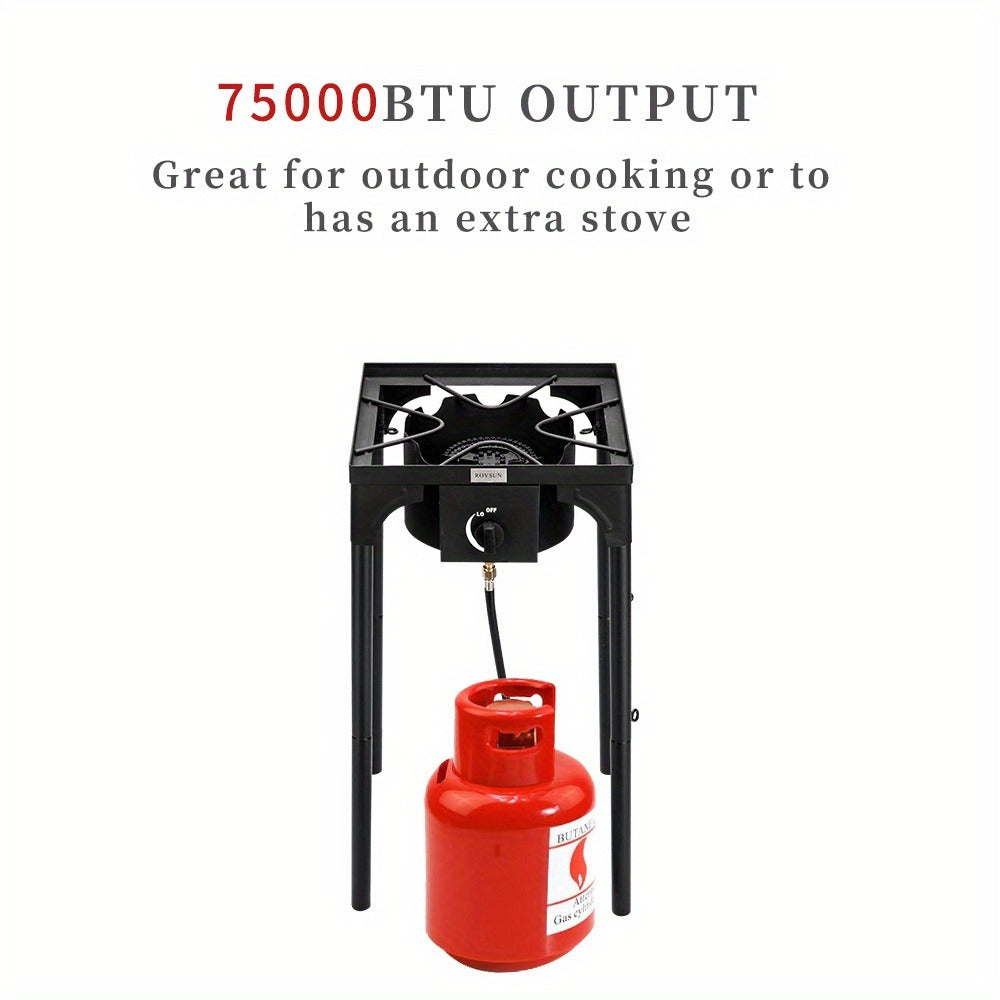 Outdoor Propane Burner Stove Cast Iron High Pressure Gas Cooker with Detachable Stand Legs