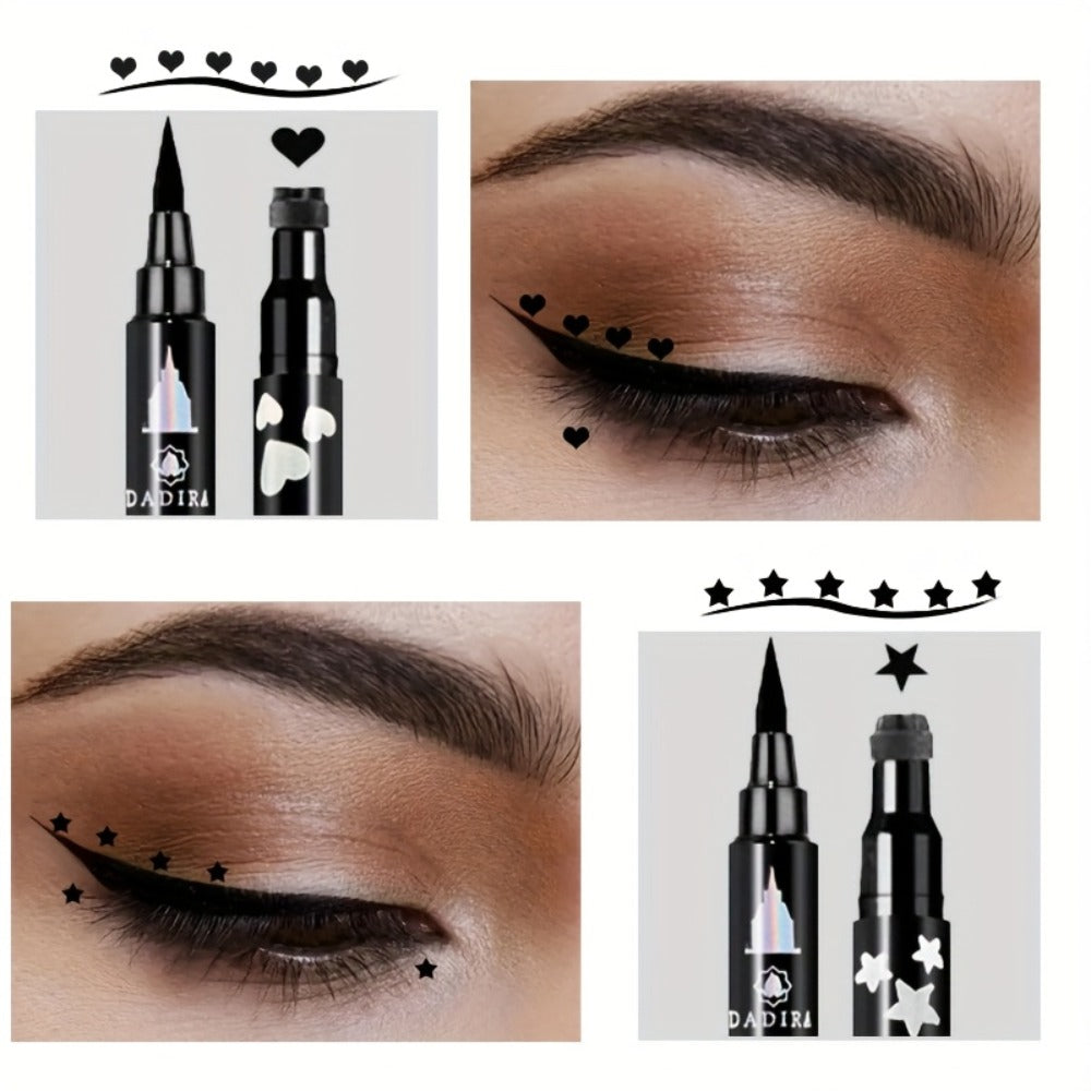 Waterproof Eyeliner Pen Set 6pcs Double-Ended Liquid Eyeliner Kit – Smudge-Proof, Oil-Proof, Long-Lasting Precision Eye Liner Pencil for Women, All-Day Wear, Cat Eye, Holiday Makeup Gift Set