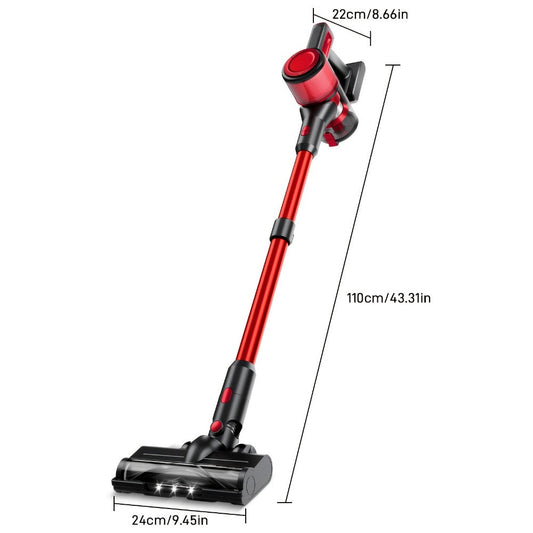 Cordless Stick Vacuum Cleaner 56-68Kpa – Lightweight 8-in-1 Handheld Vacuum with Rechargeable Battery, 45 Min Runtime for Hard Floors, Carpets & Pet Hair