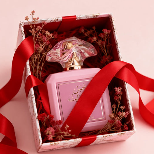 Eau de Parfum Al Zaffaran Pink Blush for Women in Heart-Cap 100ml Bottle & Pink Gift Box for Daily Wear
