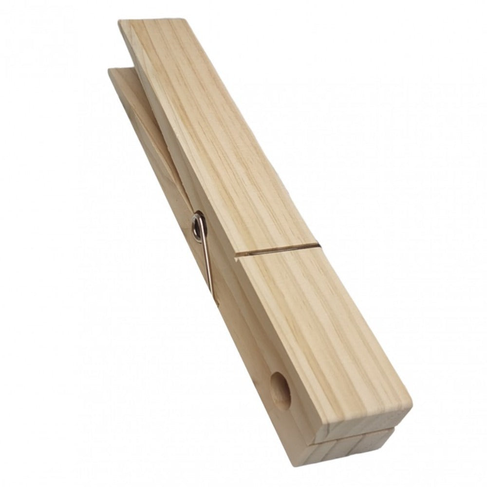 Oversized Wooden Laundry Clothespin with 11.8 x 2-Inch Body for Towels, Clothing and Home Organization