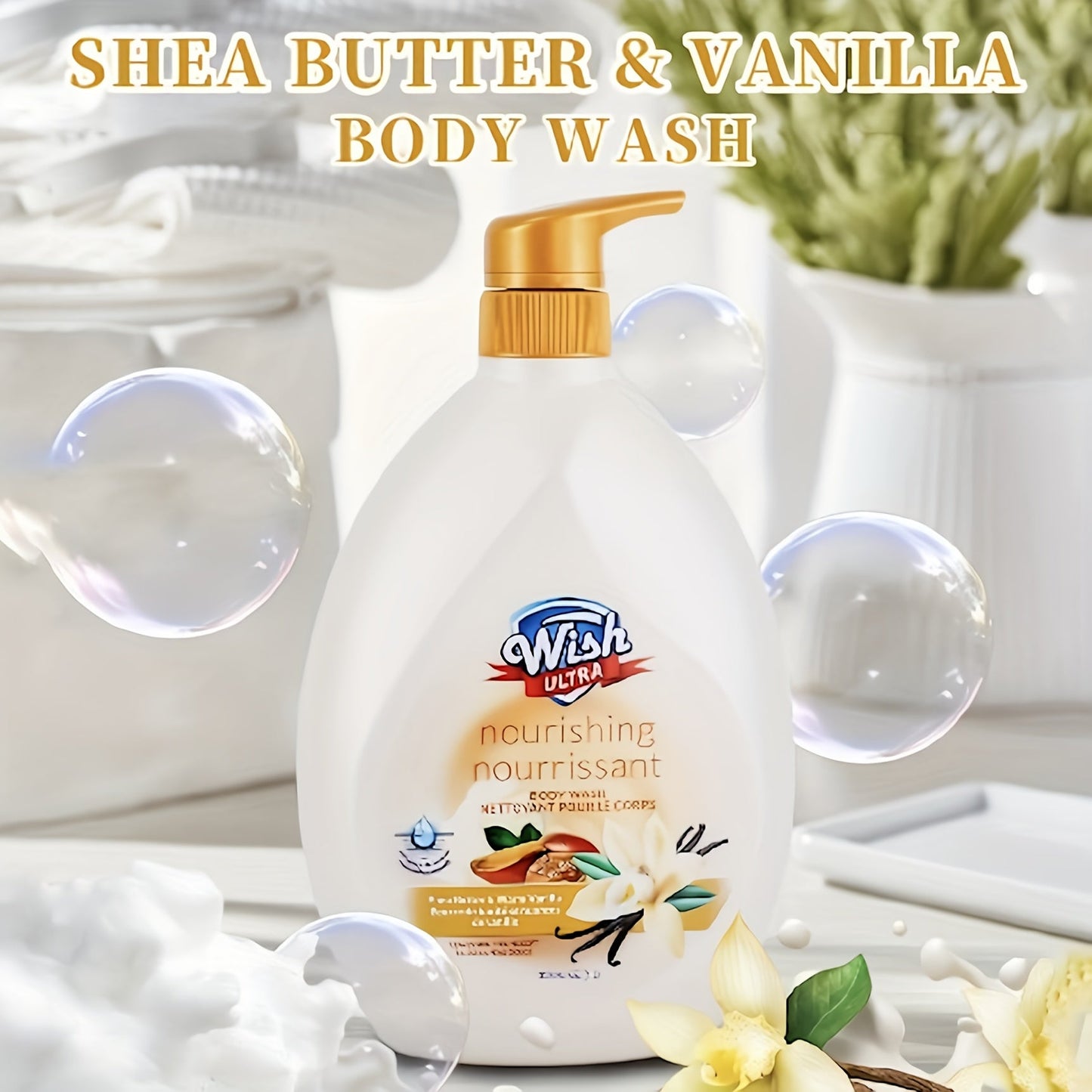 Pump-Bottle Body Wash with Vitamin E Label, Five Scent Options and Single or Two-Piece Packs