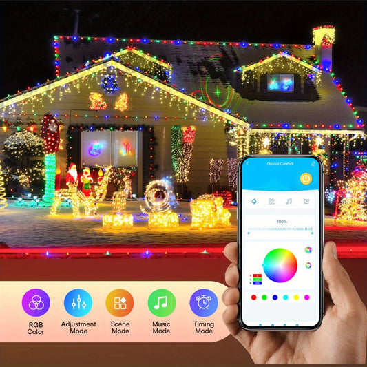String Lights, RGB App-and-Remote-Control Fairy Lights with Music Sync, USB Power, IP65 Rating and Three Length Options