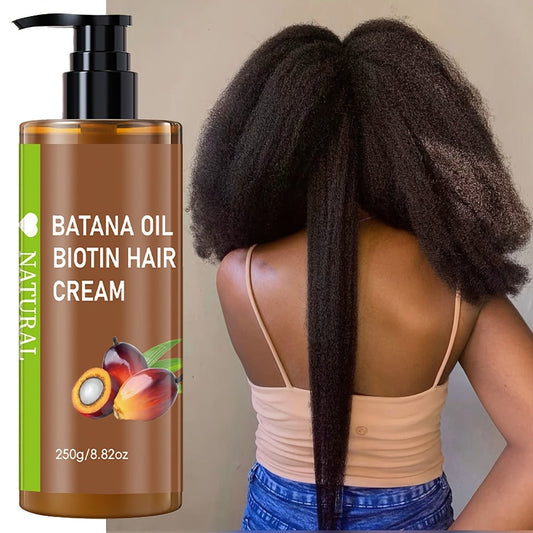 Batana Oil for Hair Growth 250g — Unrefined Cold-Pressed Honduran Batana Oil, Repairs Dry Damaged Hair, Enhances Shine, Nourishes Scalp, Smoothing & Softening for All Hair Types, 8.82oz
