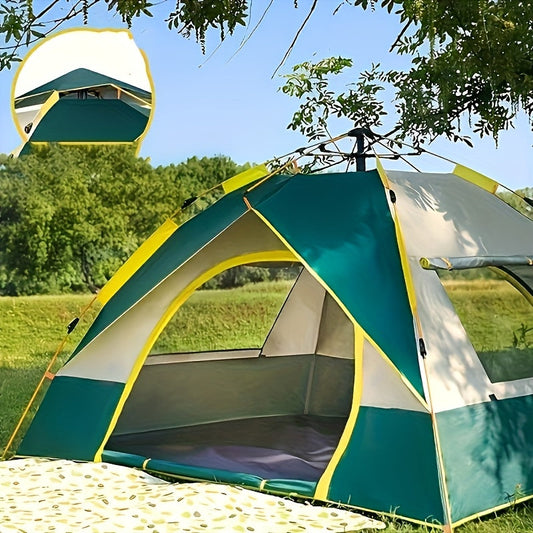 Camping Tent Pop-Up with 1-3, 2-4 or 4-6 Person Options and Select Picnic-Mat Bundles for Outdoor Camp Setup