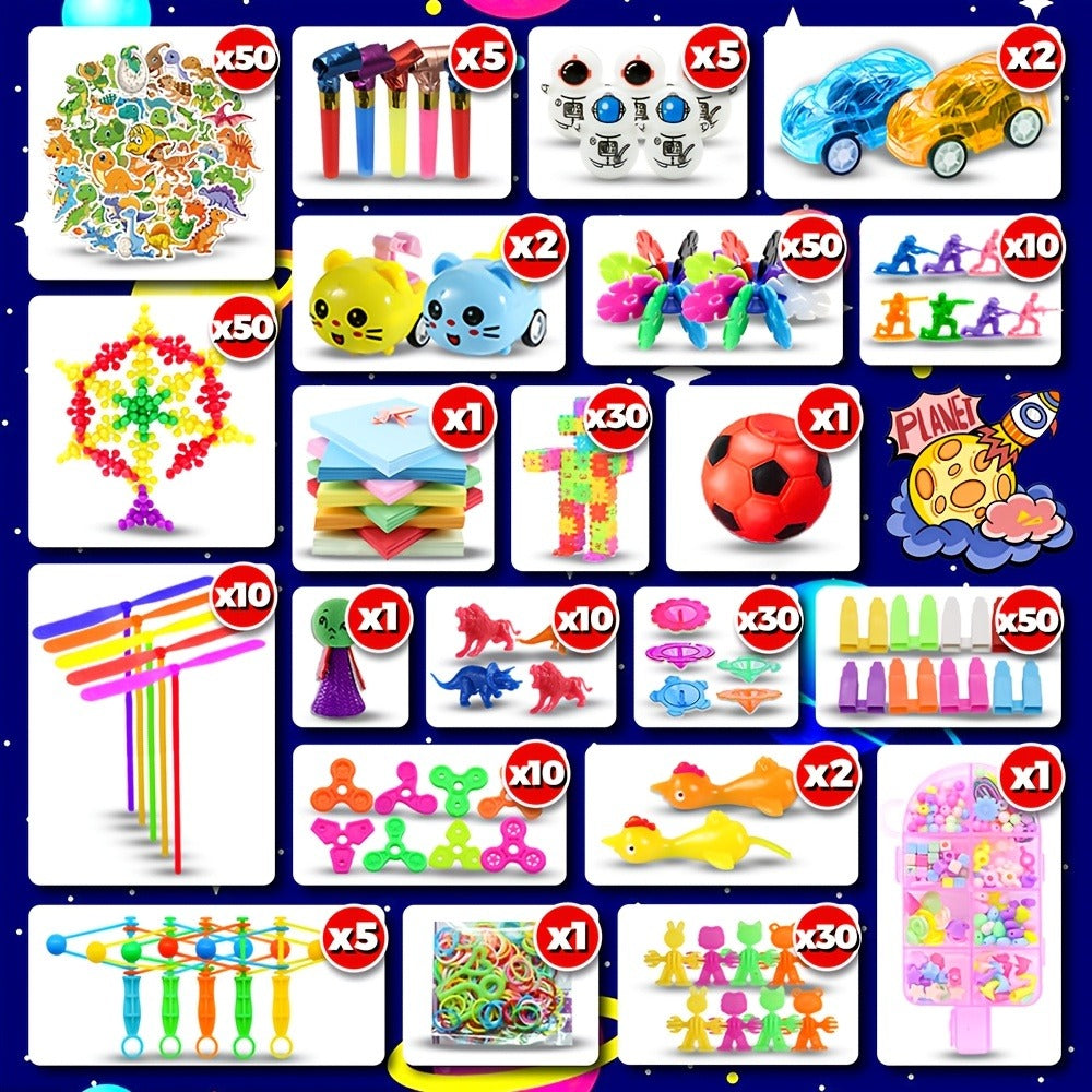 Party Favors Mixed Novelty and Fidget Assortment, 600-Piece Multicolor Set for Large Events