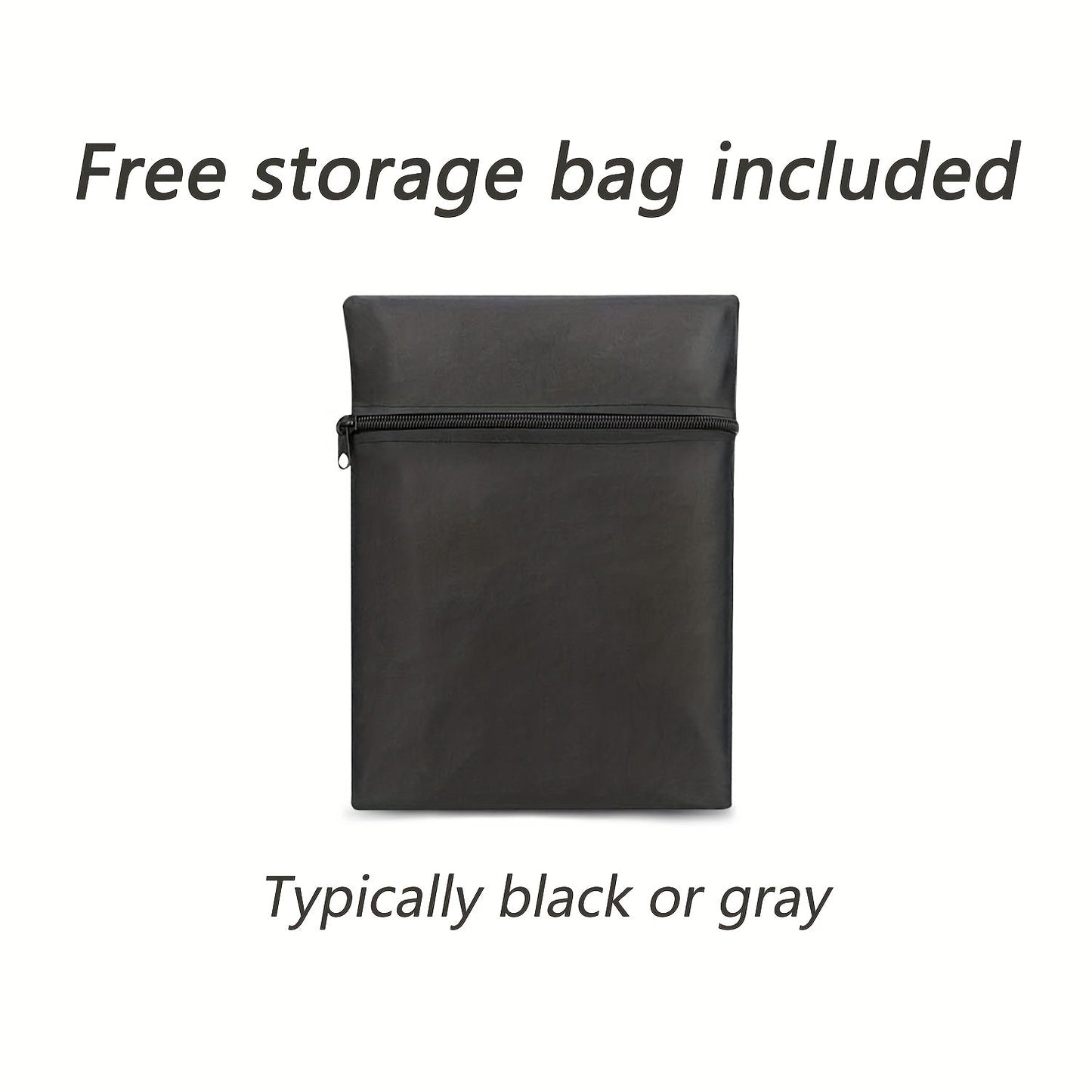 Deck Box Cover with Displayed 58 x 28 x 24-Inch Size, Black Rectangular Form and Double Zipper Opening