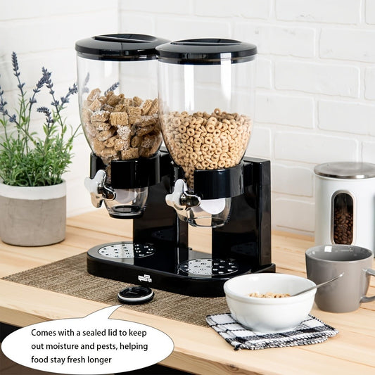 Dry Food Dispenser & Candy Organizer with Spoon Bowl Lid – Countertop Snack Container for Pantry Kitchen 17.5 Oz