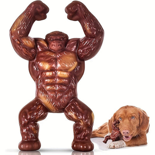 Dog Chew Toy Durable Rubber Beef Flavor Chew Stick for Medium & Large Dogs – Indestructible Teething Toy with Unbreakable Joints, Safe for Aggressive Chewers, Promotes Healthy Gums & Dental Hygiene