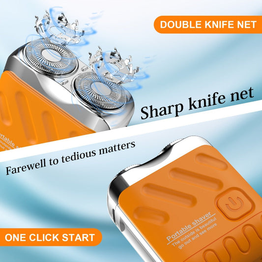 Electric Shaver Mini Dual Floating Blade with USB Charging and Select Waterproof or Digital Display Options