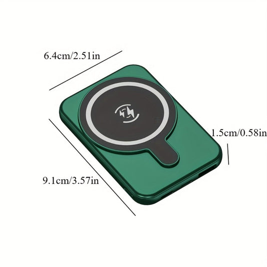 Power Bank Magnetic 5000mAh or 10000mAh with 5W Wireless Charging, LED Display and Dual Inputs