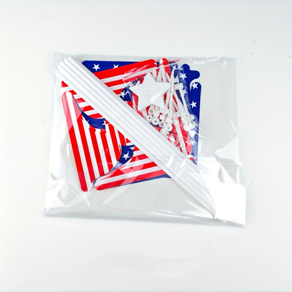 Patriotic Red, White and Blue Pinwheel Decorations with 38 × 21 cm Stakes in 20-, 30- or 40-Piece Packs