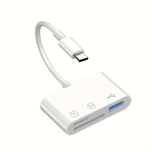 USB-C OTG SD Card Reader Adapter 2-Pack – Type-C to SD & Micro SD/TF Memory Card Reader for iPhone, Android, Windows Laptop | Camera Data Transfer Adapter