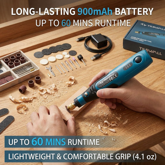 Mini Cordless Electric Polisher Sander 3.7V Rechargeable USB-C – Portable Handheld Polishing Grinding Tool for Wood Craft Engraving DIY Handmade Gifts Art Projects