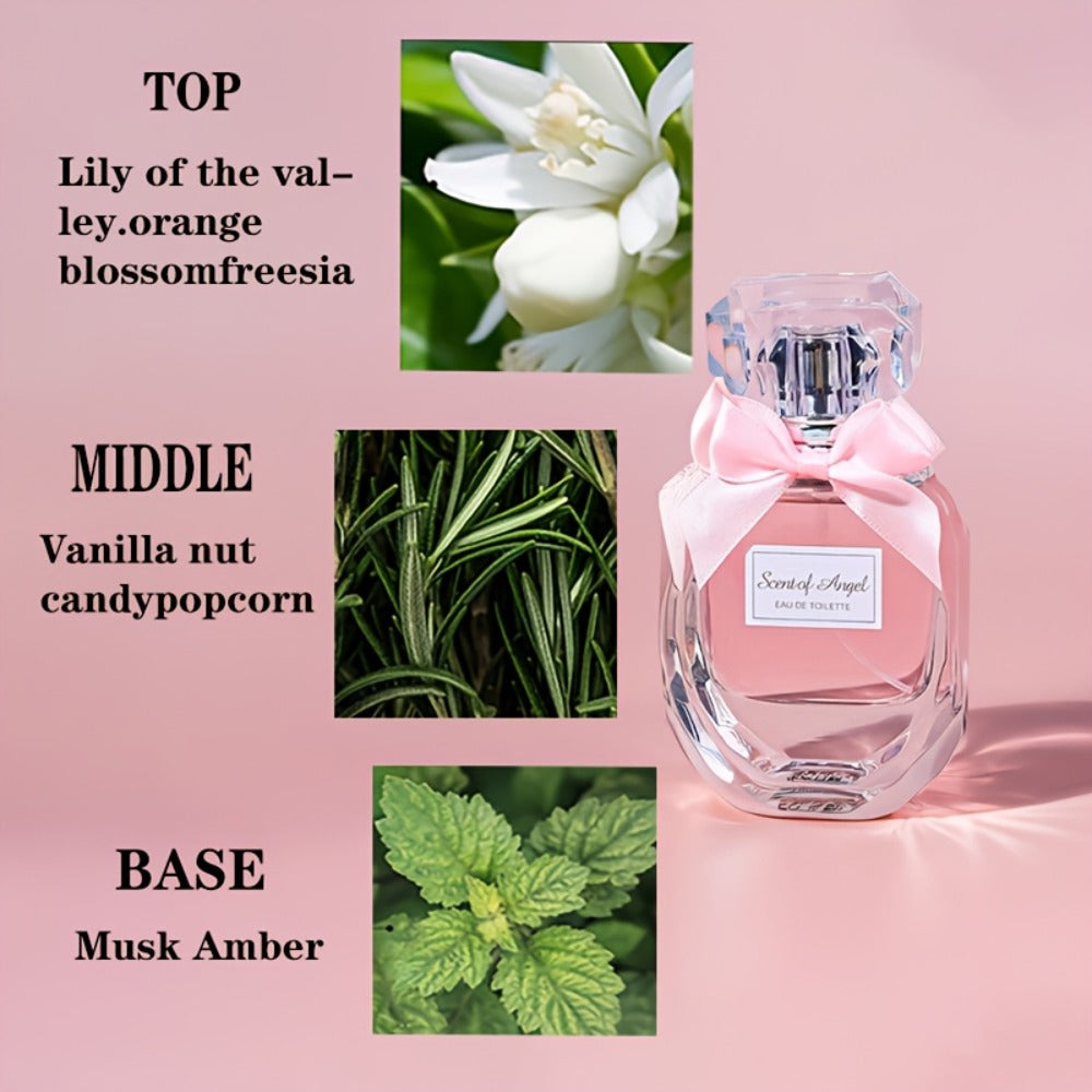 Perfume for Women Long Lasting Floral Fragrance – Angel Eau de Parfum 1.86oz | Lily Orange Blossom Vanilla Musk | Date Night Party Holiday Gift for Her