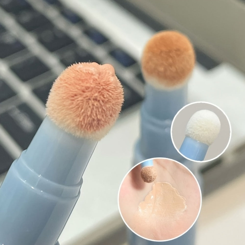 Three-Color Concealer Pen Set with Rounded Sponge-Tip Applicators and Compact 12.3 cm Tube Format