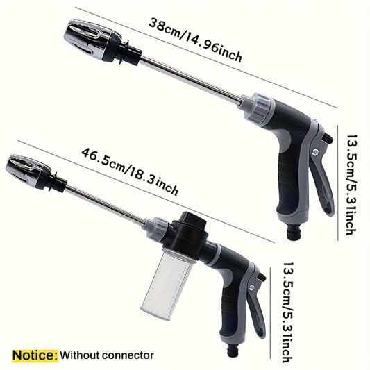 High Pressure Car Wash Spray Gun with Adjustable Nozzle – 3/4" & 1/2" Quick Connect, Multi-Function Garden Hose Sprayer for Car Cleaning, Watering & Pet Wash