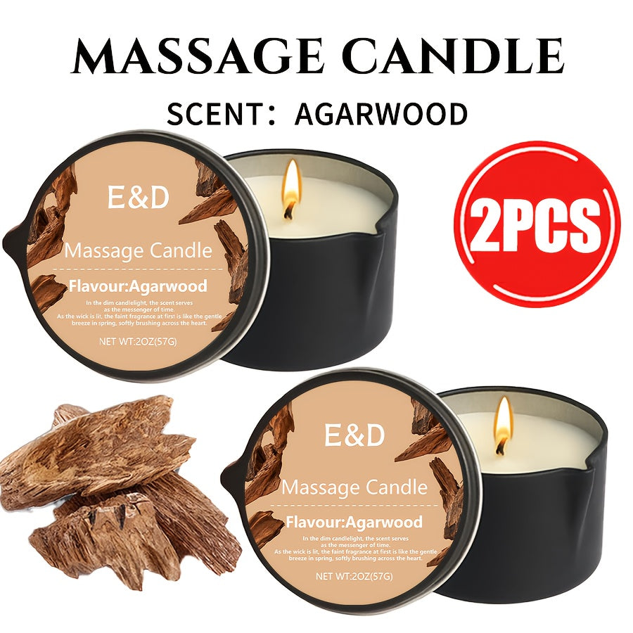 Black-Tin Massage Candle with Scent and Pack-Count Options for Spa, Pedicure and Body-Oil Use