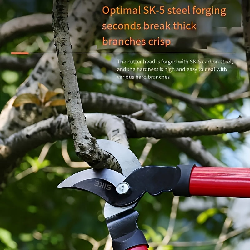 Long-Handle Bypass Loppers in Red or Green with Black Foam Grips and H or L Checkout Options