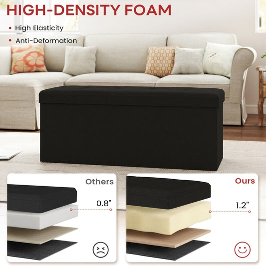 43.5-Inch Upholstered Storage Ottoman Bench with Hidden Storage and Lift-Top Storage detail image