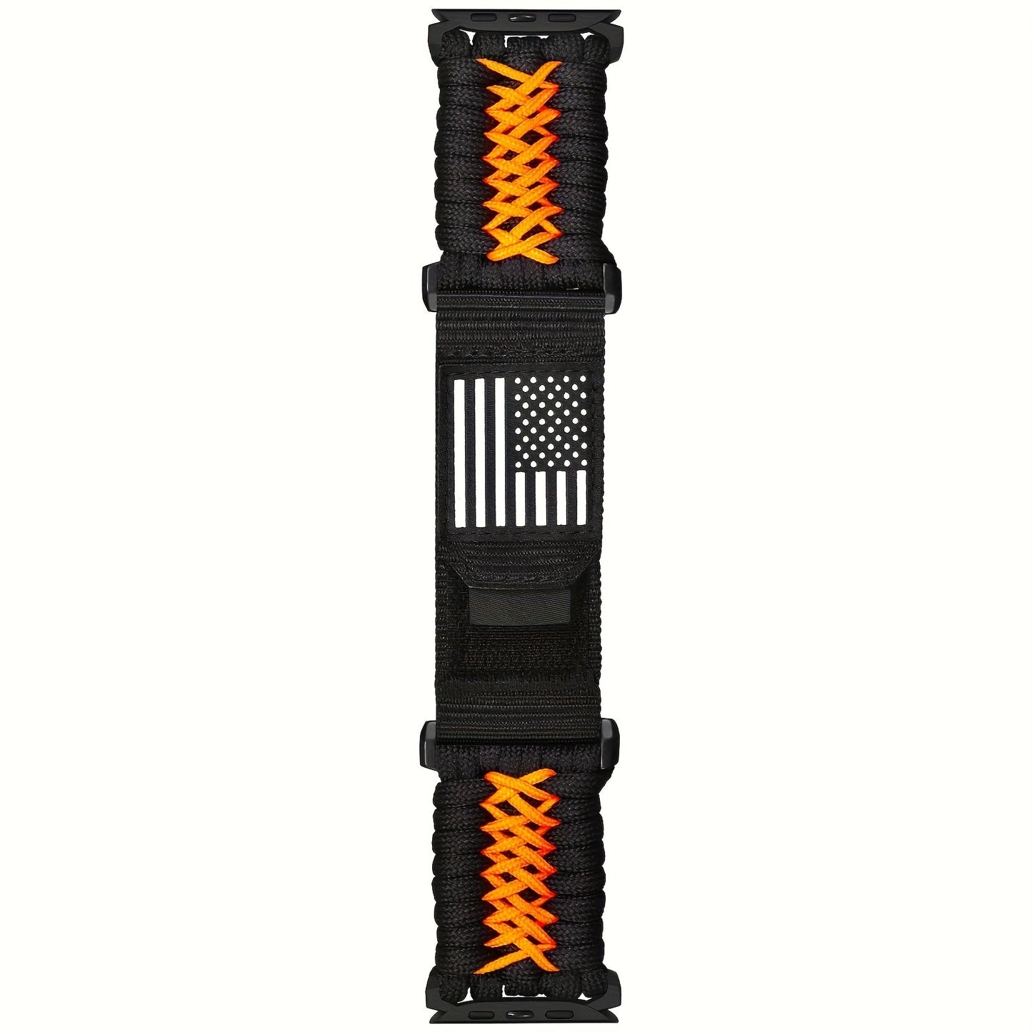 Watch Band with Woven Nylon Loop, Adjustable Metal Buckle and Three Wrist Ranges for Apple Watch Sizes