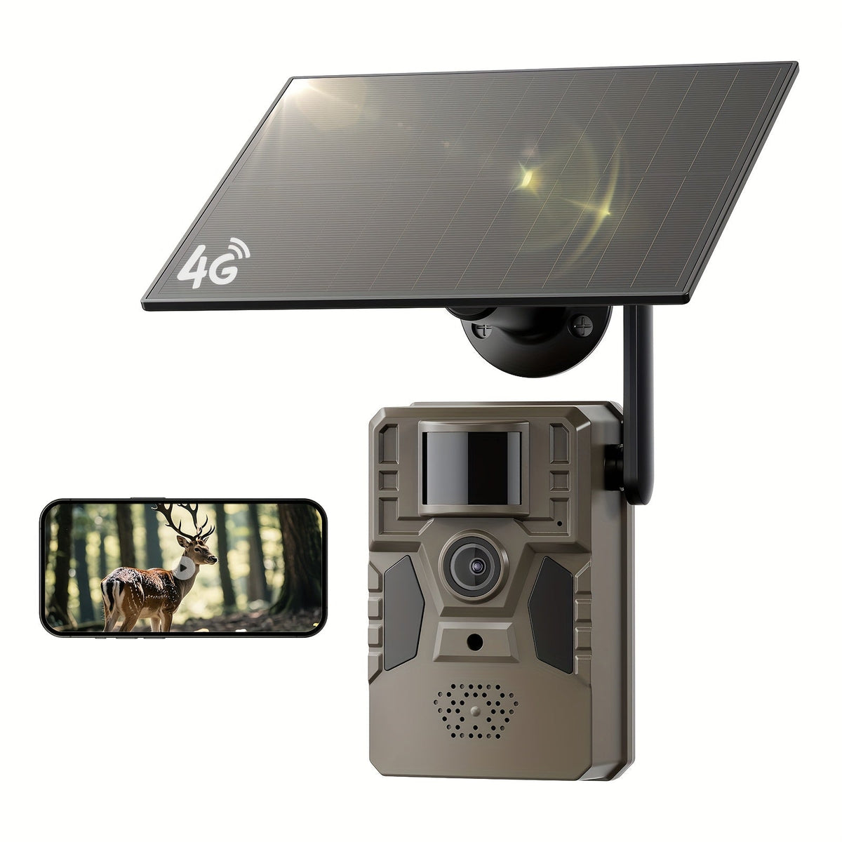 4G Cellular Trail Camera 2K No WiFi Required with Phone App Remote View, Wireless Game Camera for Deer Hunting