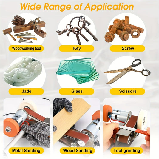 Electric Bench Grinder & Knife Sharpener - 15° Angle 7-Speed Tabletop Sanding Machine for Woodworking, Metal Grinding & Knife Making