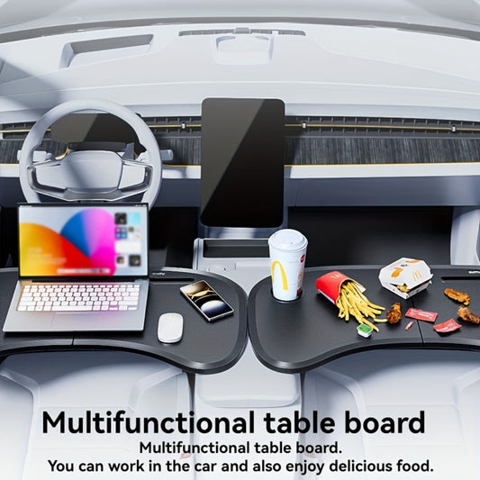 Car Laptop Desk Foldable – Portable Steering Wheel Tray Table | Multi-Function Work & Dining Surface for Car, Truck & SUV | Lightweight Travel Lap Desk
