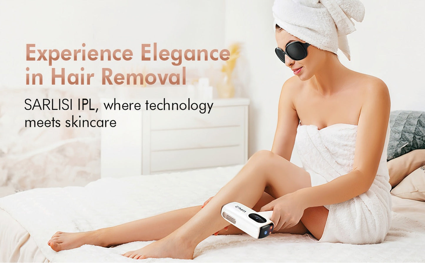 Sarisili AI01 IPL Hair Removal Device with Nine Intensity Levels, Manual and Auto Flash Modes and Display