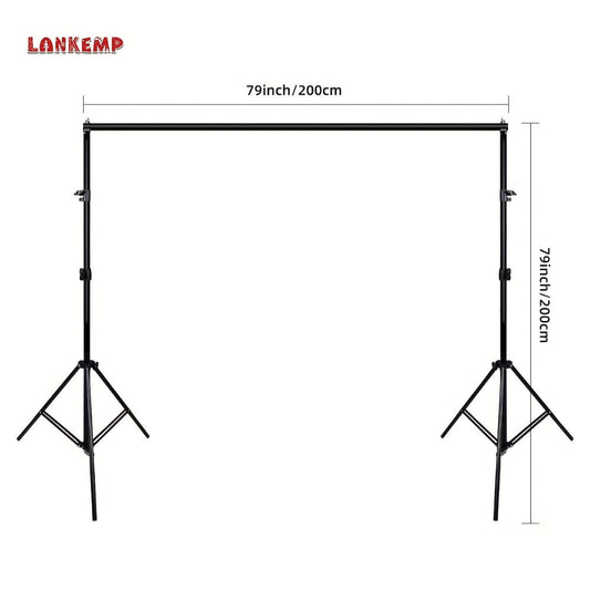 Backdrop Stand 7x7ft Adjustable Background Stand for Photography Photo Booth Party Projector Screen Streaming Portraits Photobooth Props