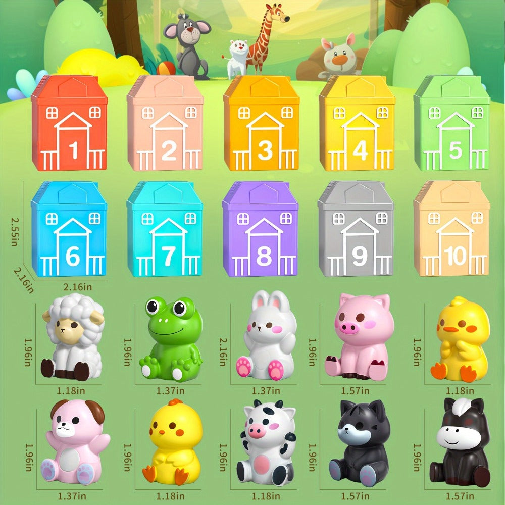 Farm Animal Toys Set 20 Colorful Figures – Educational Barnyard Playset for Toddlers Boys Girls Ages 3+, Animal Recognition Fine Motor Skills Imaginative Play, Birthday Christmas Easter Gift Kids
