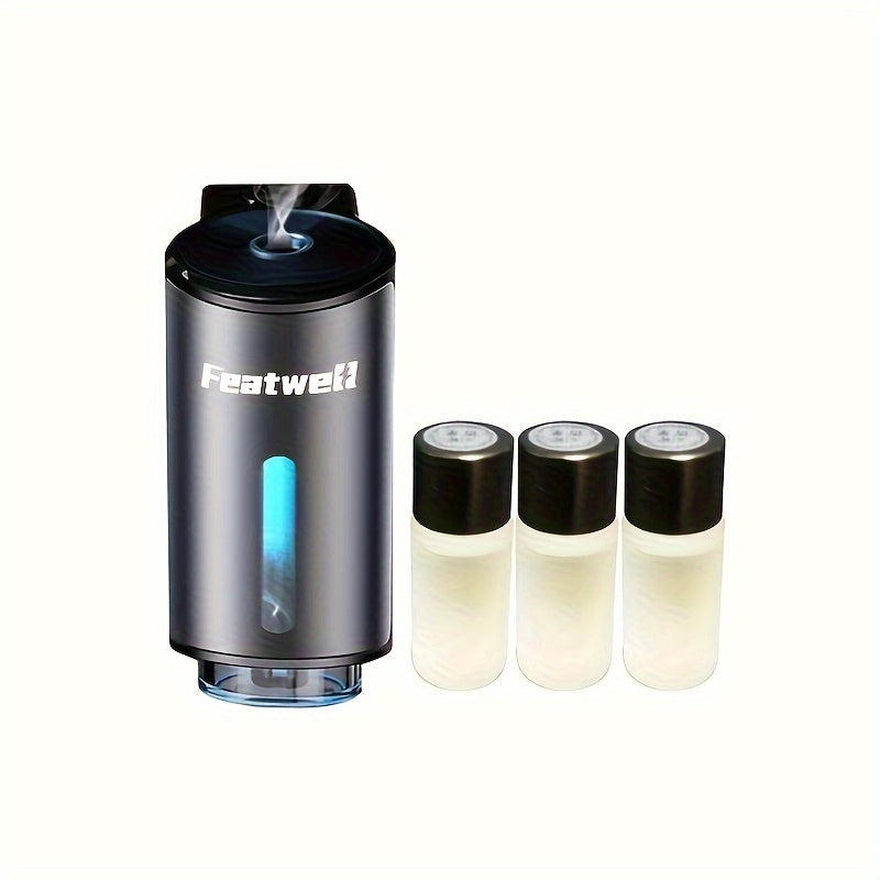 Car Essential Oil Diffuser & Humidifier, 3-Level Adjustable Mist, Quiet Ultrasonic Aromatherapy, Cup Holder Fit