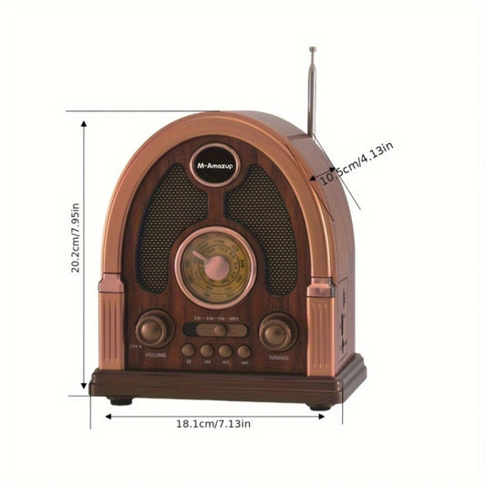 Portable AM FM SW Radio Bluetooth Speaker, Multi-Function Wireless Speaker with TF Card Player, Stereo Sound, Rechargeable, for Home Outdoor Camping Travel Elderly