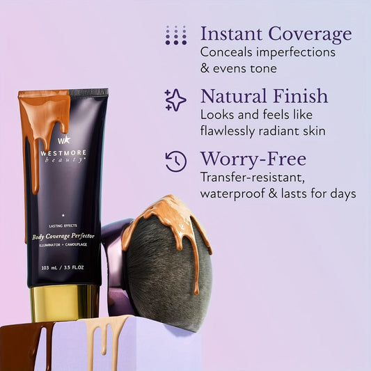 Waterproof Body Concealer Full Coverage Leg & Body Makeup – Tattoo Cover Up for Scars Veins Birthmarks Stretch Marks Natural Glow Skin Tone Foundation for Women 1pc & 2pcs