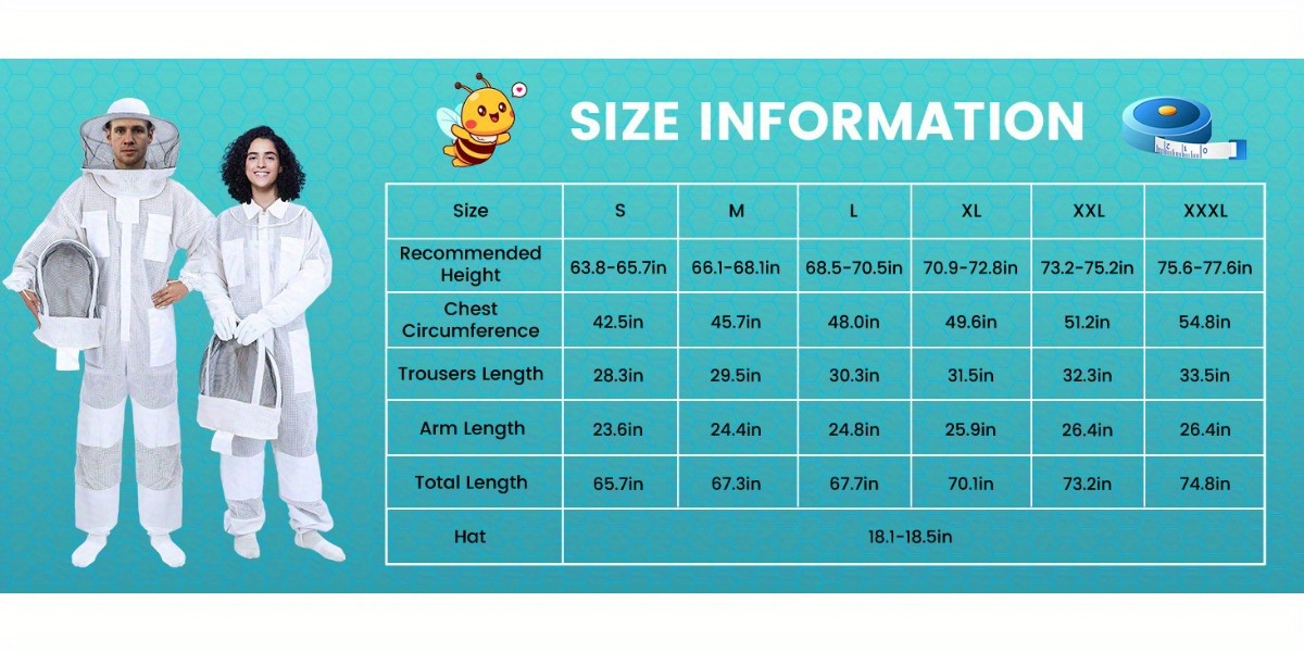 Beekeeping Suit Triple Layer Sting-Resistant Gloves 2 Veils S-3XL for Garden, Patio and Yard Use