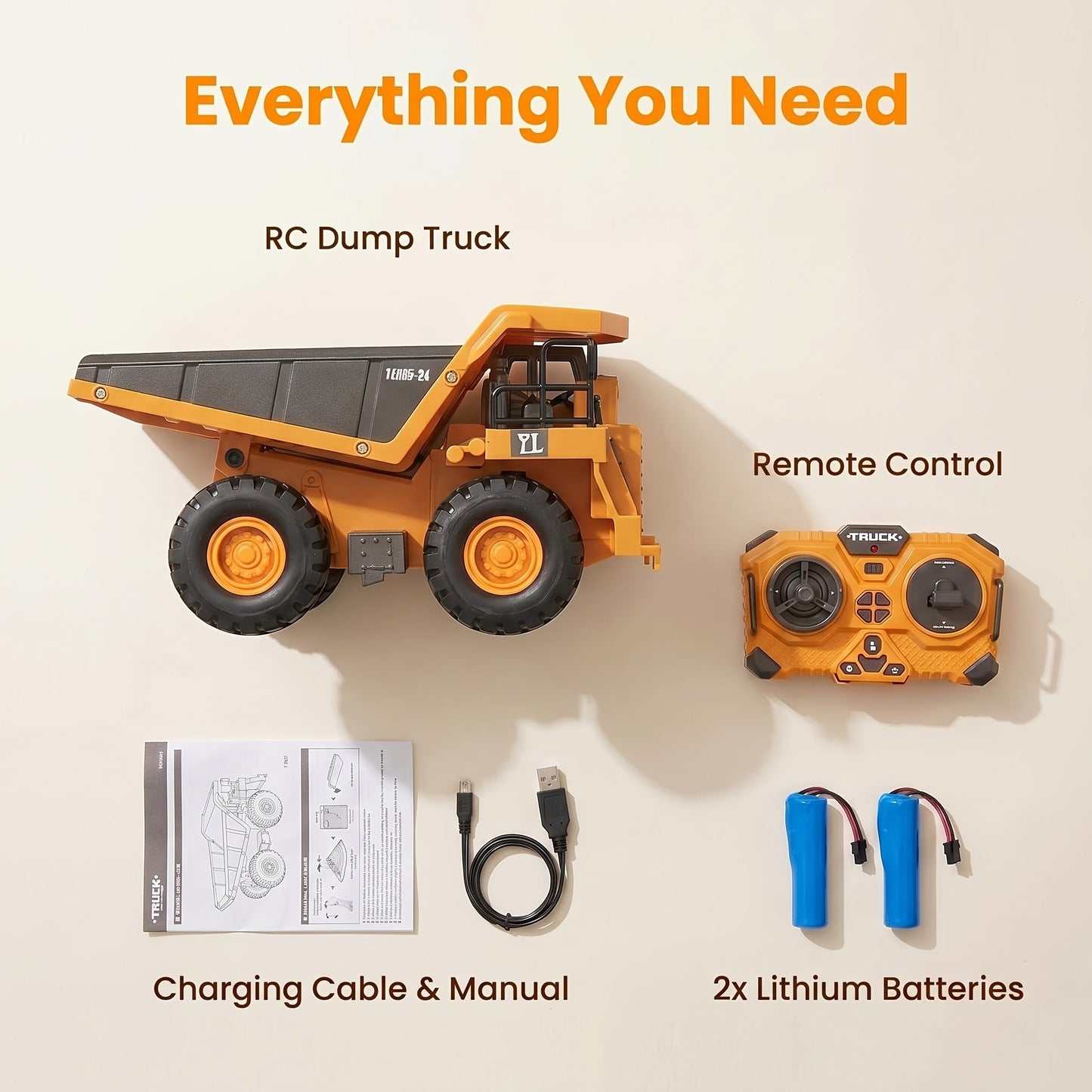 RC Excavator 1:20 Scale 2.4G 11CH – Alloy Remote Control Construction Toy with 680° Rotation & Working Arm | RC Dump Truck Bulldozer Loader, Indoor Outdoor Gift for Boys Ages 6+