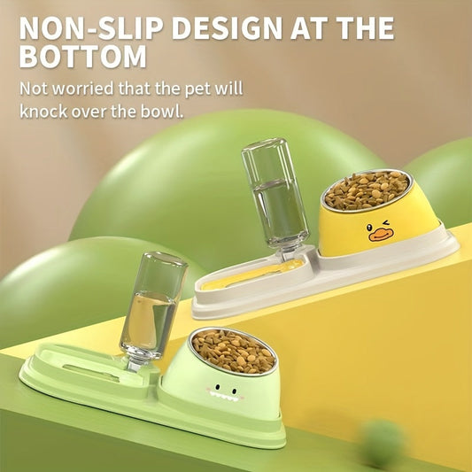 Slow Feeder Bowl 2-in-1 with Stainless Steel Insert – Large Capacity Double Pet Feeding Bowl for Cats & Dogs, Prevents Bloat & Choking, Aids Digestion, Wet & Dry Food Separator, Non-Slip Base
