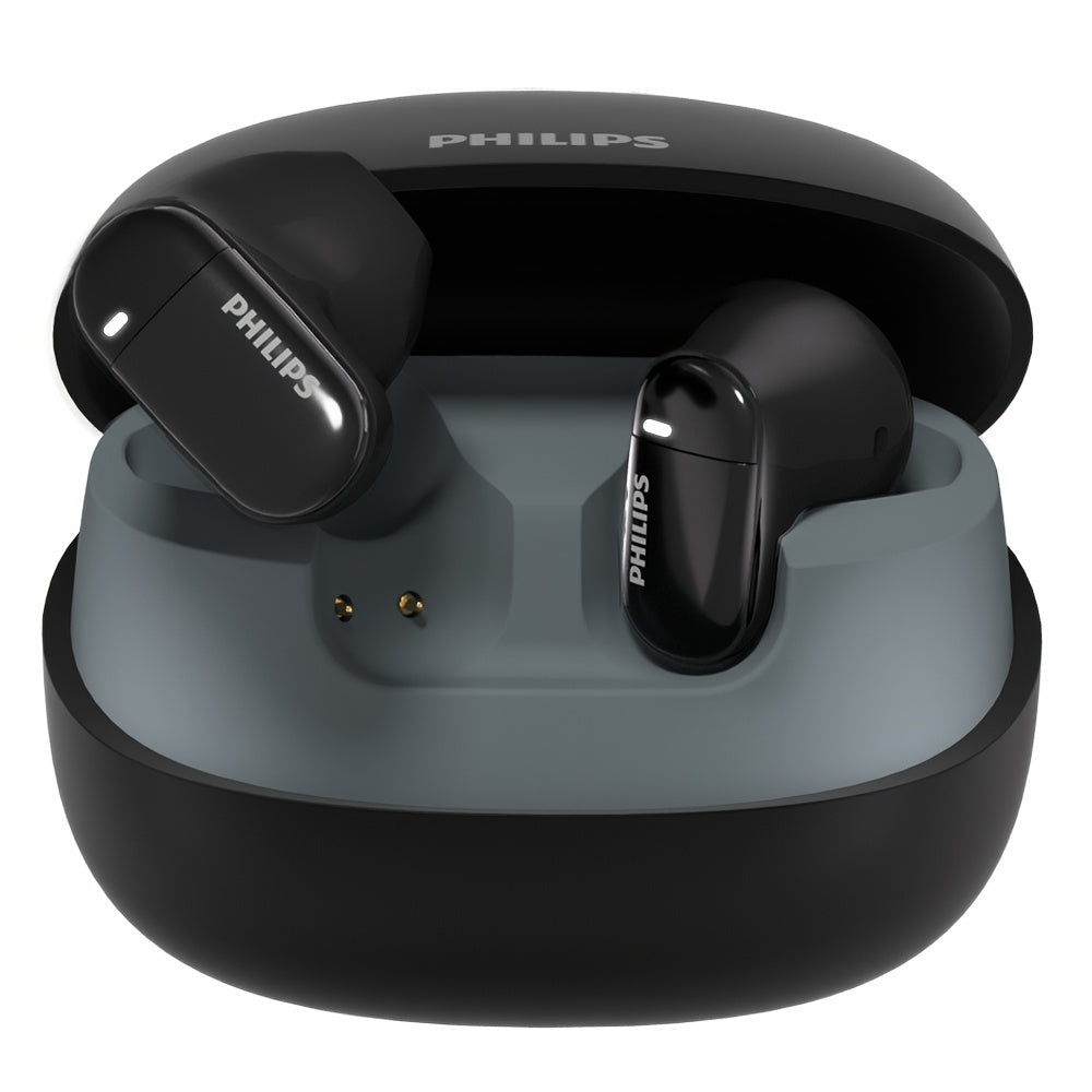 Philips TAT2169 True Wireless Earbuds, LED Power Display, Stereo In-Ear Headphones with Mic for Calls, Large Capacity Charging Case - Compatible with All Smartphones